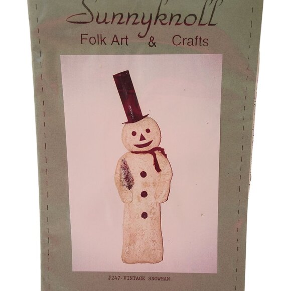 5 Assorted Christmas Craft Patterns Snowmen Bear Santa - Picture 3 of 7